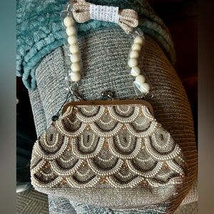 Beaded Framed Crossbody Bag